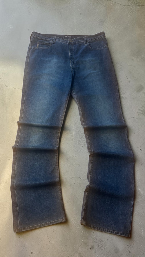 Armani Jeans (AJ) Herren Jeans – Made in Italy – Washed Dark Blue – W34/L35