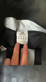 Vintage adidas 2002 Nylon Track Pants – Y2K Techwear Silver/Orange