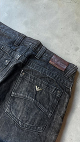 Armani Jeans (AJ) Herren Jeans – Dunkelgrau / Washed Black – Button-Fly  
Beschreibung: