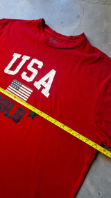 Polo Ralph Lauren „USA POLO“ Graphic T-Shirt Rot – Gr. L