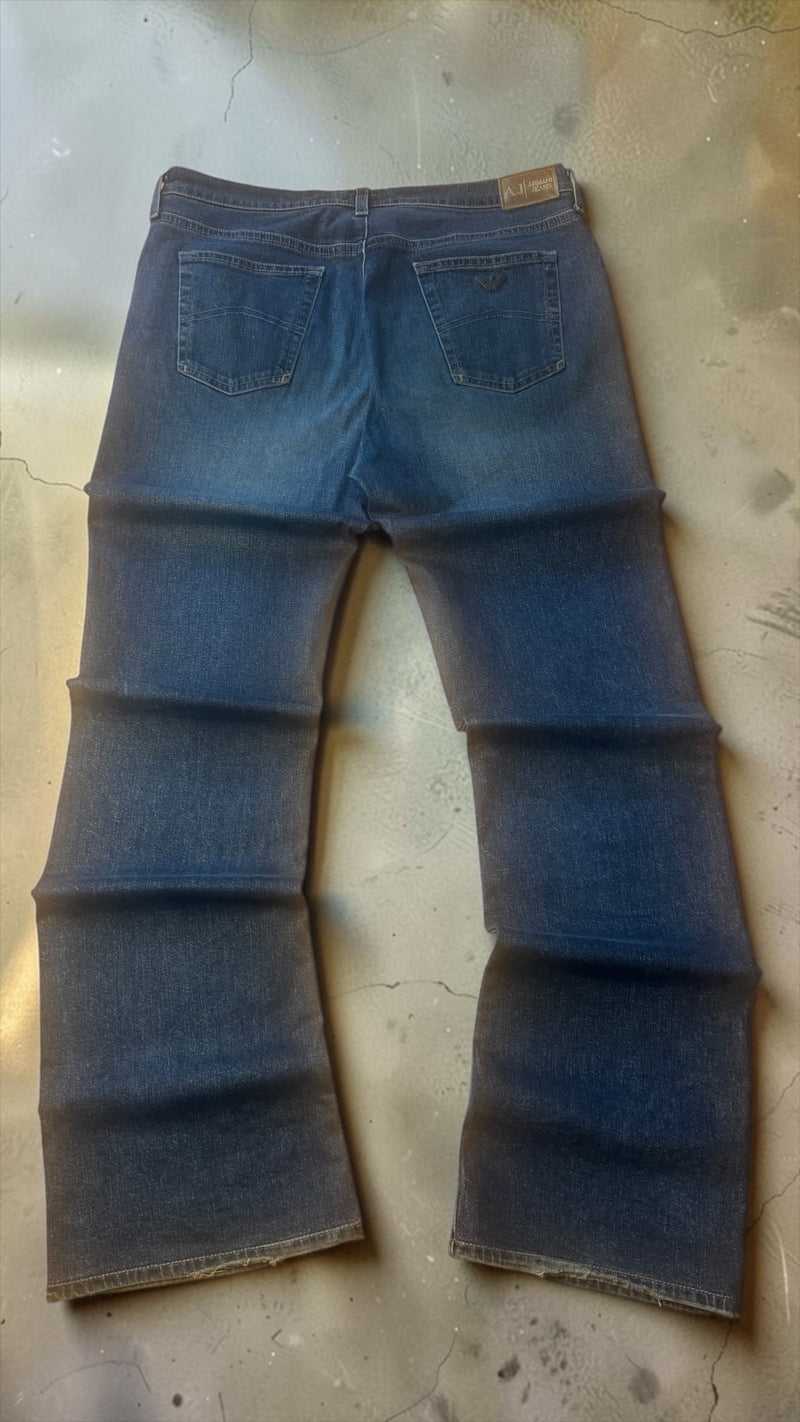 Armani Jeans (AJ) Herren Jeans – Made in Italy – Washed Dark Blue – W34/L35
