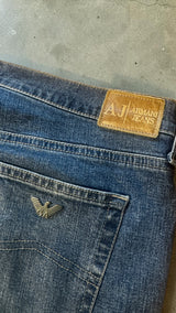 Armani Jeans (AJ) Herren Jeans – Made in Italy – Washed Dark Blue – W34/L35