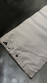Vintage adidas 2002 Nylon Track Pants – Y2K Techwear Silver/Orange