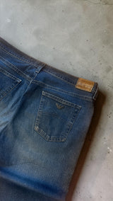 Armani Jeans (AJ) Herren Jeans – Made in Italy – Washed Dark Blue – W34/L35