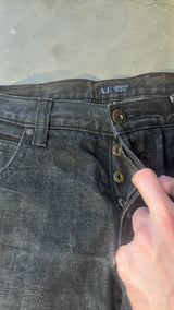 Armani Jeans (AJ) Herren Jeans – Dunkelgrau / Washed Black – Button-Fly  
Beschreibung: