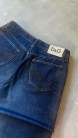 D&G Dolce & Gabbana Vintage Baggy Jeans – Made in Italy – Mud Wash – W30