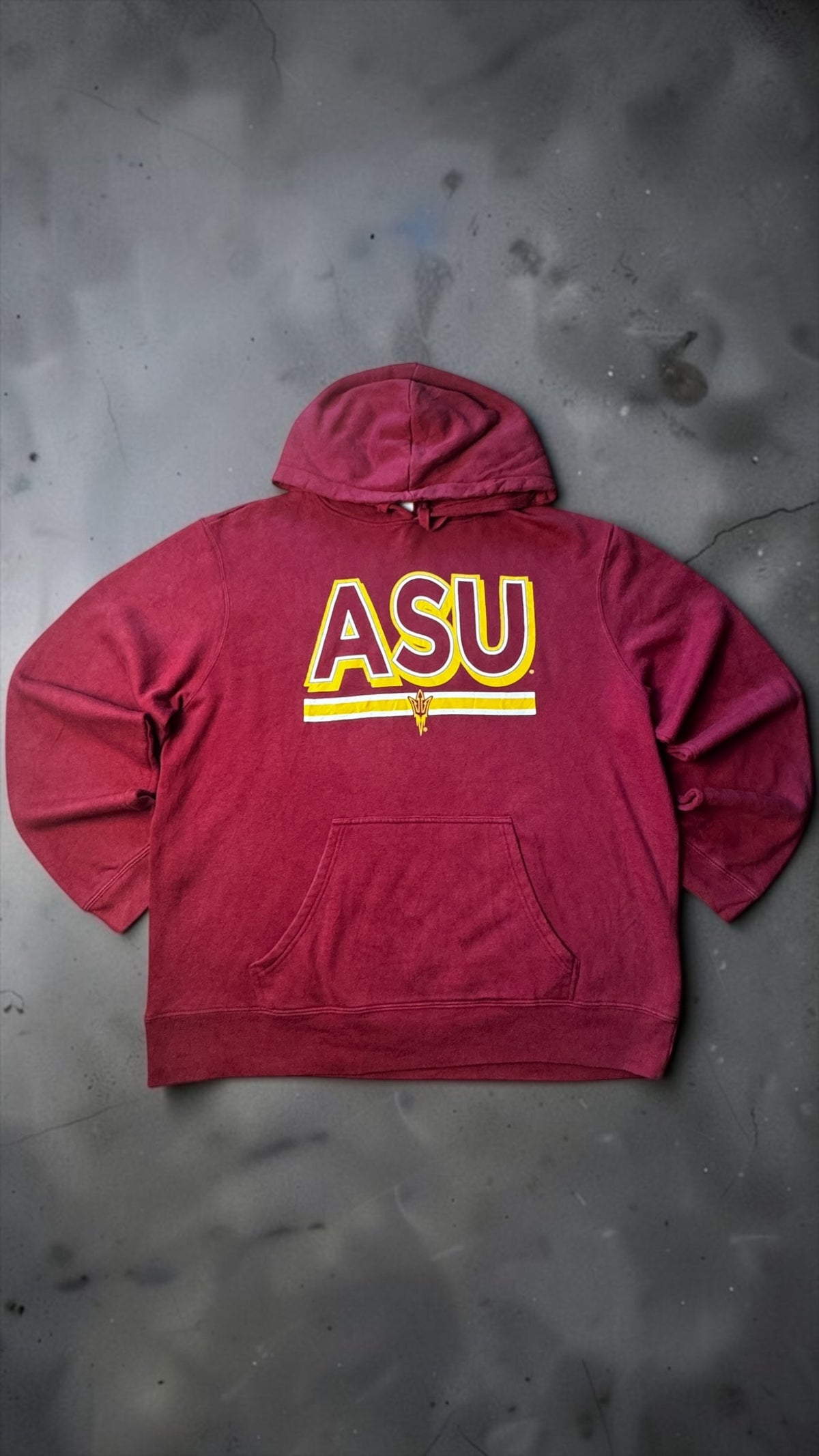 Vintage Arizona State University (ASU) College Hoodie Weinrot – Gr. XL