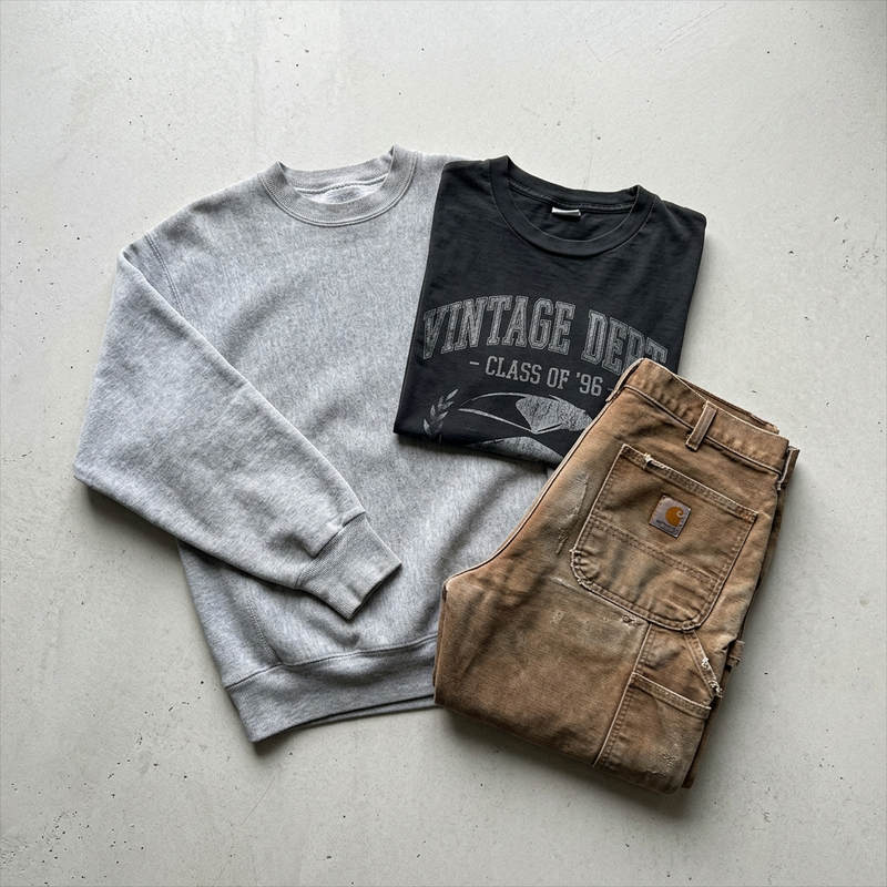 Complete Vintage Outfit Mystery Box 3 Teile Hose Sweater Tee