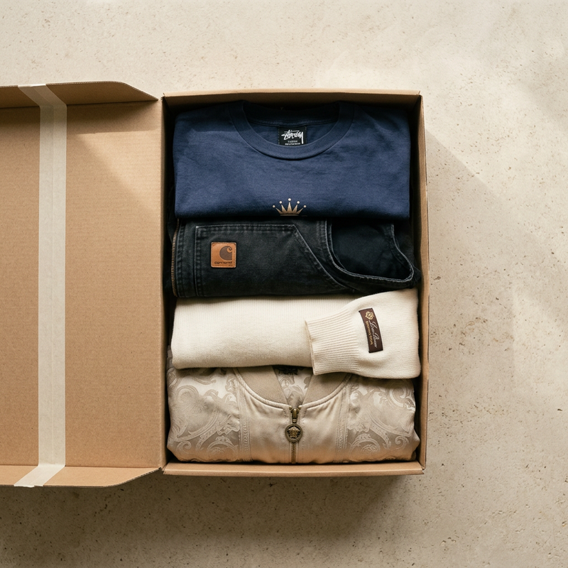 Designer und Grail Vintage Mystery Box 3 Teile Luxury Streetwear